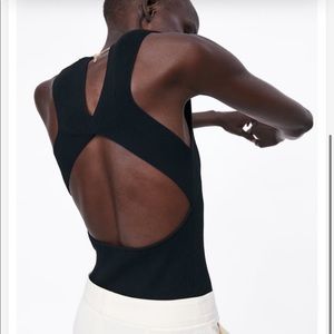 Zara cut out ribbed top